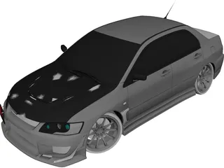 Mitsubishi Lancer Evo IX C-West Style 3D Model