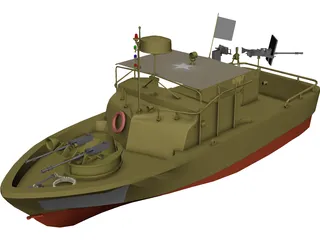 Patrol Boat 3D Model 3D Preview