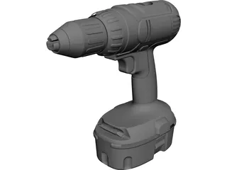 DeWalt 18V Cordless Drill CAD 3D Model