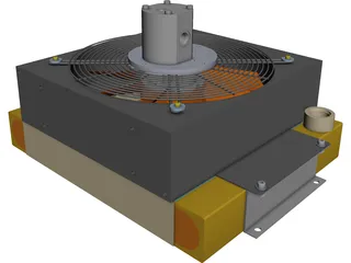 Hydraulic Oil Cooler 3D Model