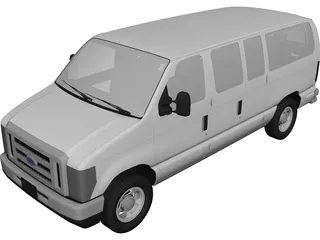 Ford E150 (2009) 3D Model 3D Preview