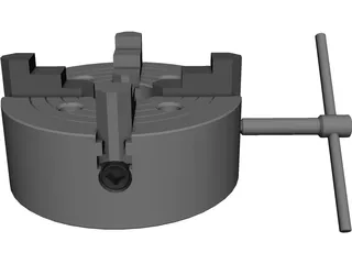 Chuck Precision 4-Jaw 3D Model