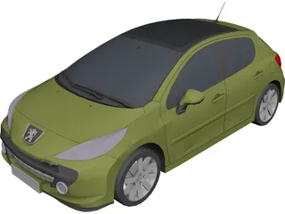 Peugeot 207 5-doors 3D Model