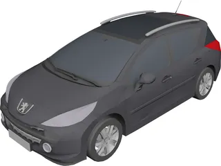 Peugeot 207 SW 3D Model