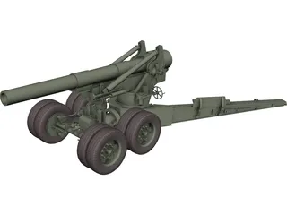 M115 Howitzer 3D Model 3D Preview