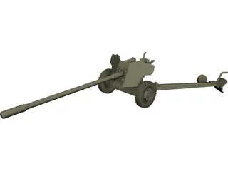 MT-12 AT Gun 3D Model 3D Preview