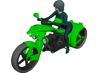 Lady Snake Moto 3D Model