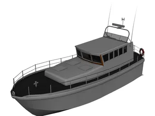 Mersey Class Lifeboat 3D Model