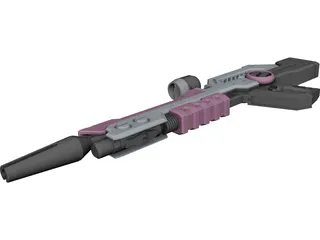 Laser Rifle CAD 3D Model