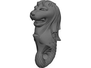 Singapore Lion City Logo 3D Model