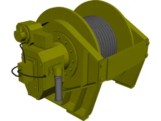 Winch CAD 3D Model