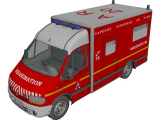 Renault Master Ambulance 3D Model