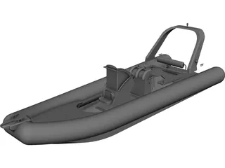 Rigid Inflatable Boat CAD 3D Model