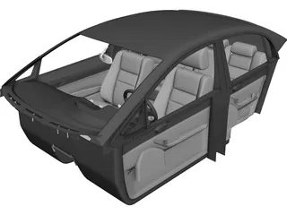 Interior Honda Civic 3D Model 3D Preview