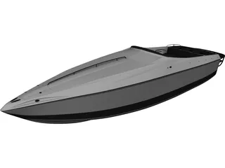 Speed Boat Ferreti 3D Model
