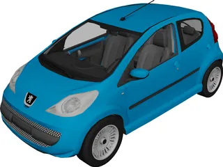 Peugeot 107 3D Model