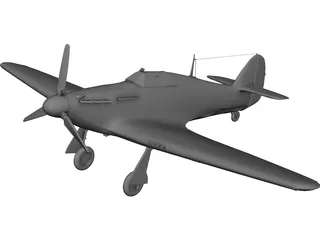 Hawker Hurrikane Mk1 3D Model