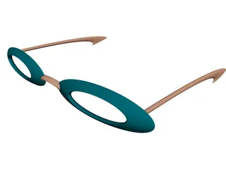 50s Style Glasses 3D Model