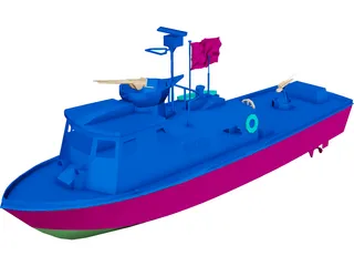 U.S. Navy Swift Patrol Boat 3D Model 3D Preview