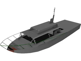 Small Boat 3D Model 3D Preview