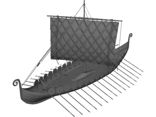 Viking Ship 3D Model