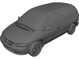 Dodge Caravan (2000) 3D Model 3D Preview
