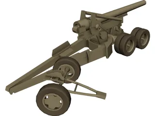 Howitzer (203 mm) 3D Model