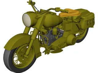 Harley-Davidson US Army (1940) 3D Model