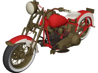 Harley-Davidson EL Type (1936) 3D Model