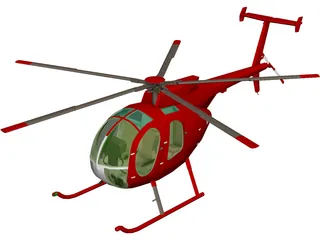 Hughes 500D 3D Model