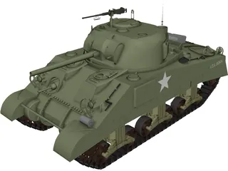 M4A3 (75) W Sherman 3D Model