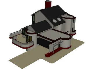 House Multi Level 3D Model