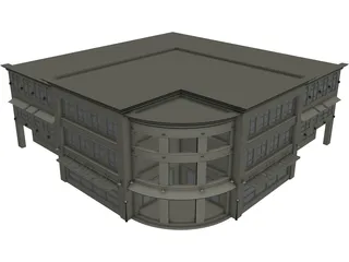 Shopping Center 3D Model 3D Preview