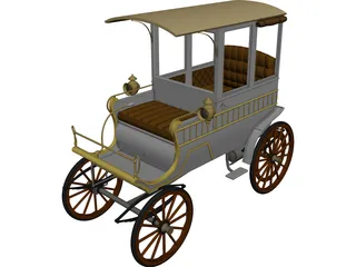 Woods Station Wagon (1900) 3D Model 3D Preview