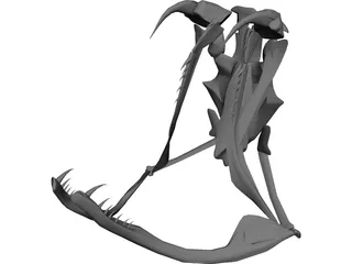 Snake Skeleton CAD 3D Model