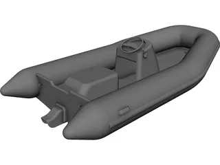 Tender Boat Inflatable [+Jet] 3D Model