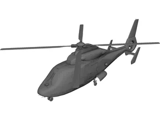 Eurocopter AS-365 Dauphin CAD 3D Model