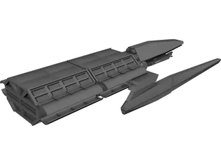 Spaceship Cargotug 3D Model