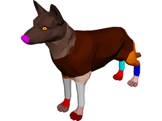 Dog German Shepherd 3D Model