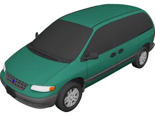 Plymouth Voyager SE (1996) 3D Model