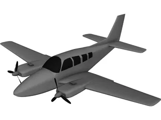 Beechcraft Baron 58 3D Model