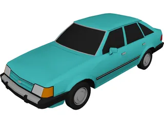 Ford Escort (1988) 3D Model