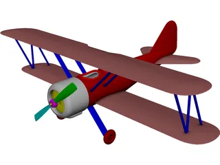 Biplane 3D Model