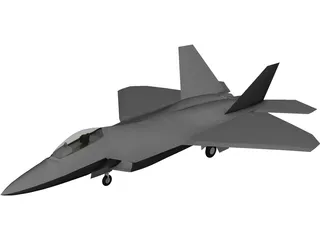 F-22 Raptor 3D Model 3D Preview