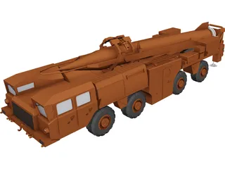 Scud Missile Launcher 3D Model 3D Preview