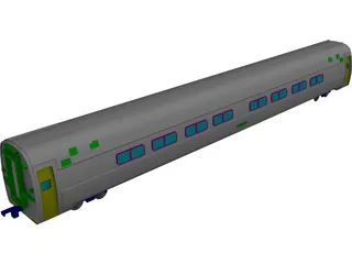 Amtrak Coach 3D Model