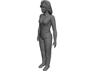 Girl [+Clothes] 3D Model 3D Preview