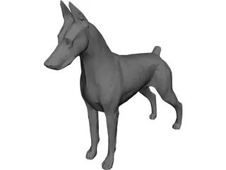 Dog Doberman 3D Model