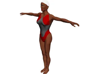 Swimmer Female 3D Model