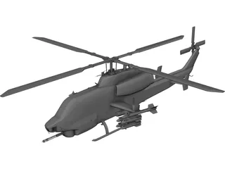 Bell AH-1Z 3D Model 3D Preview